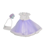 Girls Girls Lilac Diamante Flower Dress With Bag and Headband