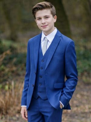 Boys 5 Piece Blue Suit Milano Mayfair