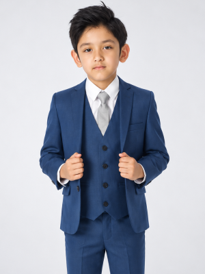 Baby Boys 5 Piece Blue Suit Milano Mayfair