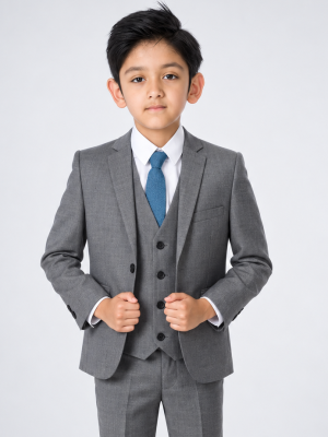 Baby Boys 5 Piece Grey Suit Milano Mayfair