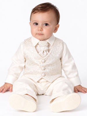 Boys 4 Piece Ivory Romeo Christening Suit