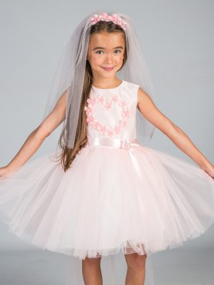 Baby Girls Dresses Girls White/Pink Flowers Dress