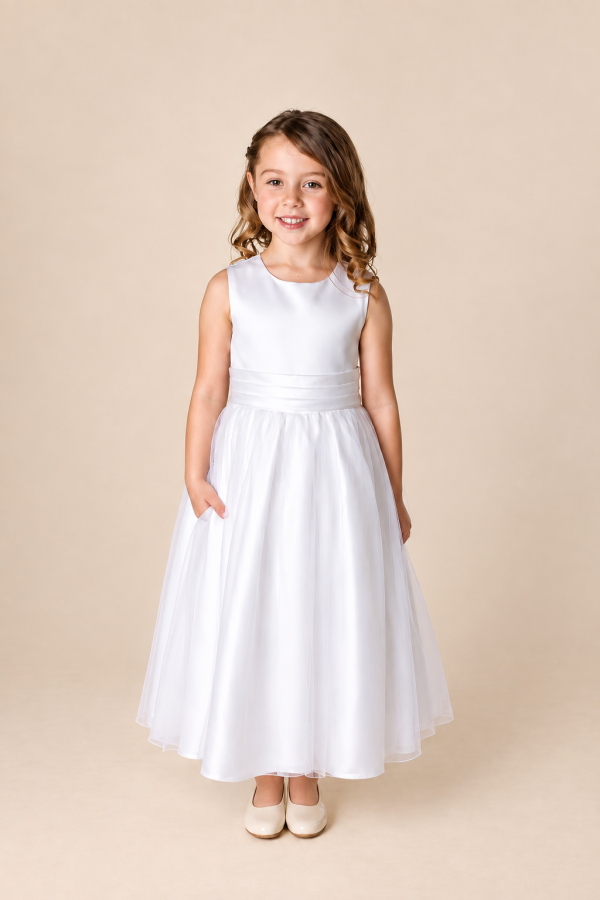 Girls White Dress Kate-5