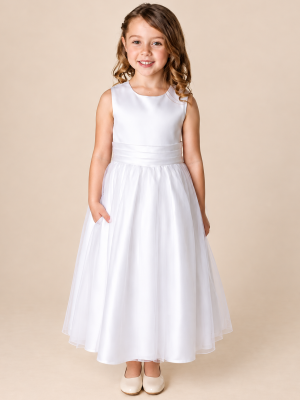 Girls White Dress Kate