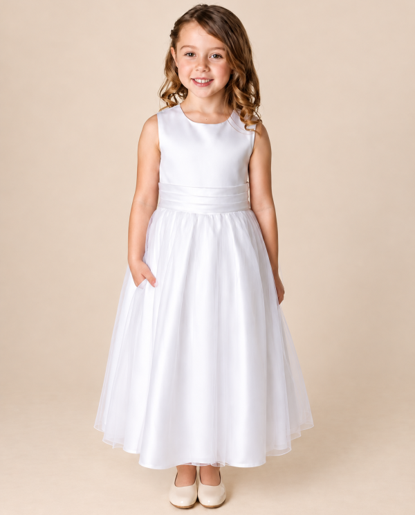 Girls White Dress Kate-5