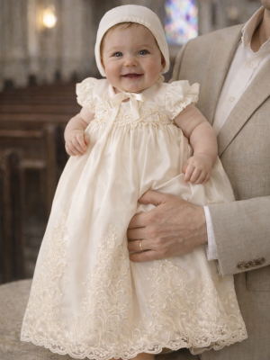 Baby Girls Hope Ivory Christening Gown
