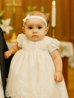 Baby Girls Hope Ivory Christening Gown