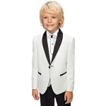 Boys Boys Ivory Tuxedo Suit Glitter Jacket