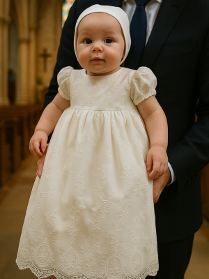 Baby Girls Orion Ivory Christening Gown