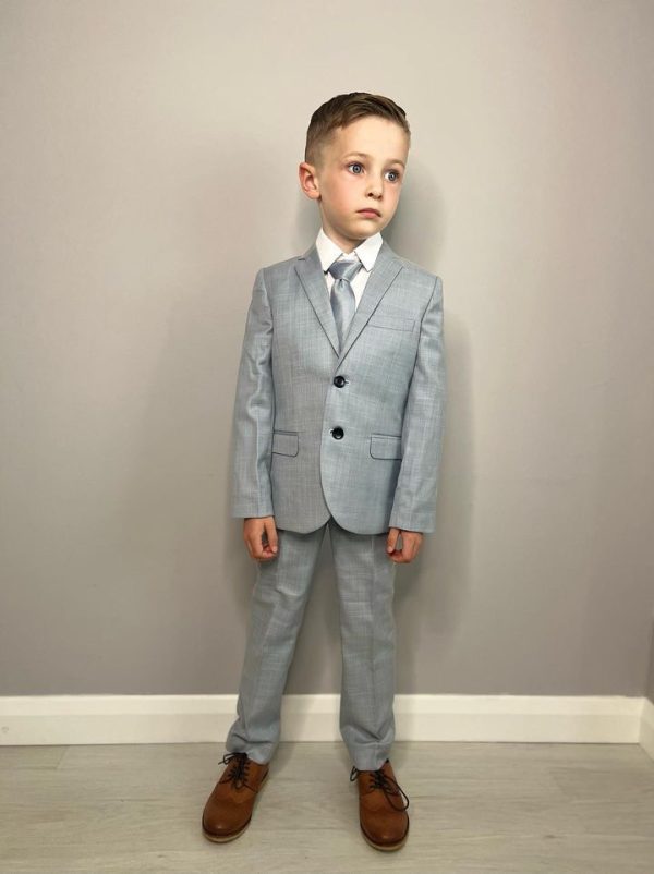 Baby Boys Suits Baby Boys 5 Piece Light Blue Suit Milano Mayfair