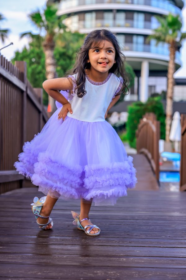 Baby Girls Dresses Girls Lilac Bow Dress