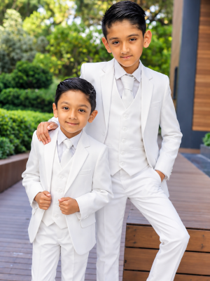 Boys 5 Piece Ivory Vivaki suit