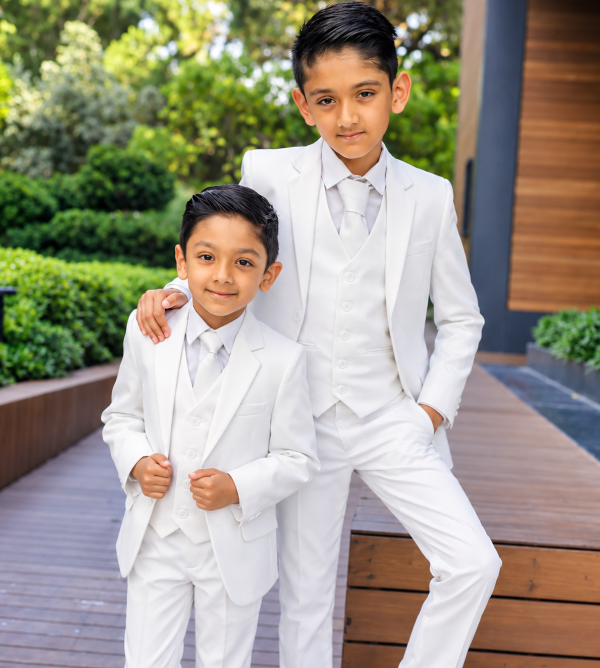 Two Brothers in White Suits