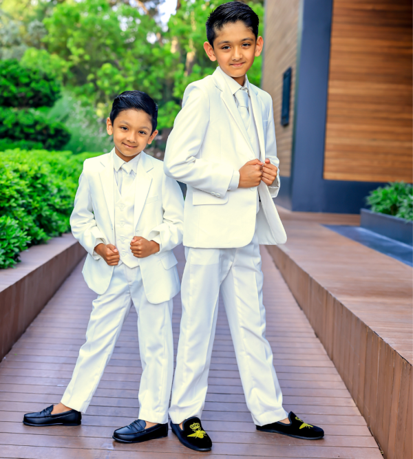 Baby Boys Suits Boys 5 Piece Ivory Vivaki suit