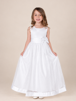 Girls Alice Dress in White