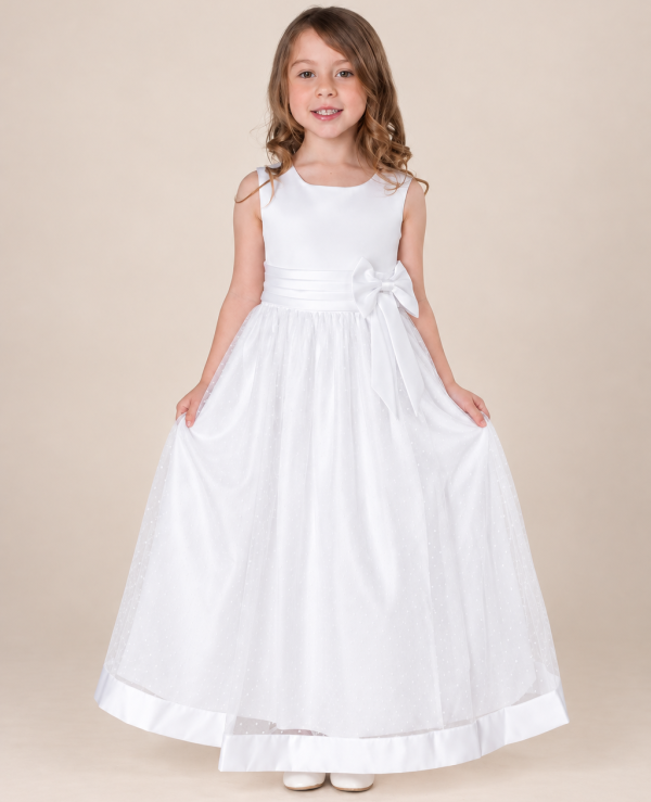 Girls Alice Dress in White-1