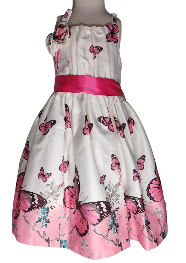 Clearance Items Girls Pink Butterfly Dress