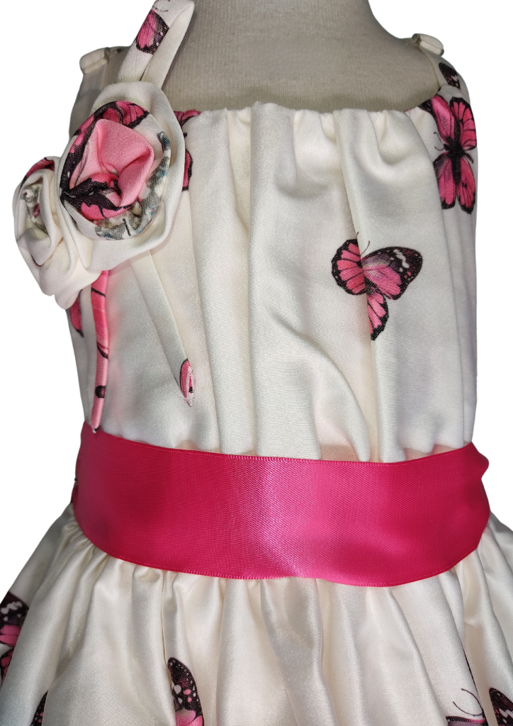 Pink Butterfly Girls 7-16 Floral Sequin Dress