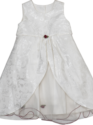 Flower Girl Dresses and Bridesmaid Dresses Girls Bonnie Dress in White/Purple