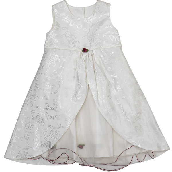 Flower Girl Dresses and Bridesmaid Dresses Girls Bonnie Dress in Ivory/Wine