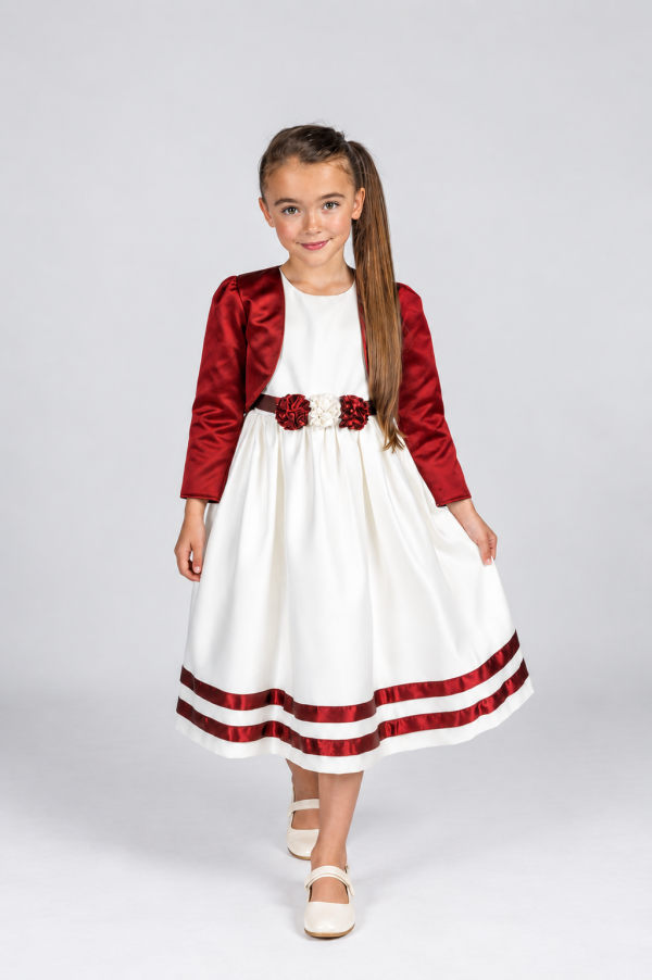 Girls Xena Dress in Red-1