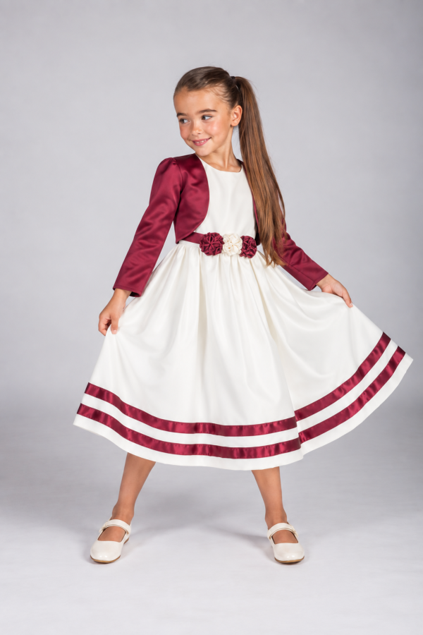 girls Xena Dress in Wine-1