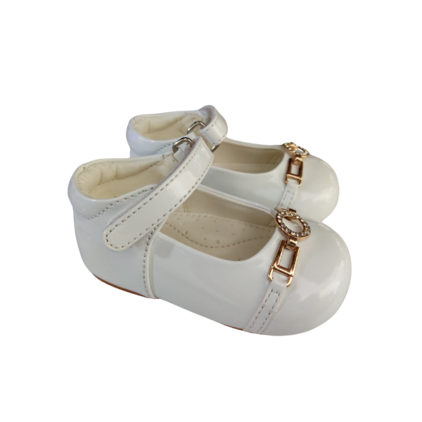 Girls Shoes Early Steps Girls White Buckle Shoe
