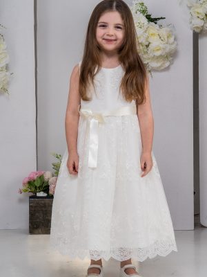 Flower Girl Dresses and Bridesmaid Dresses Girls Qwynn Dress in Red/Ivory