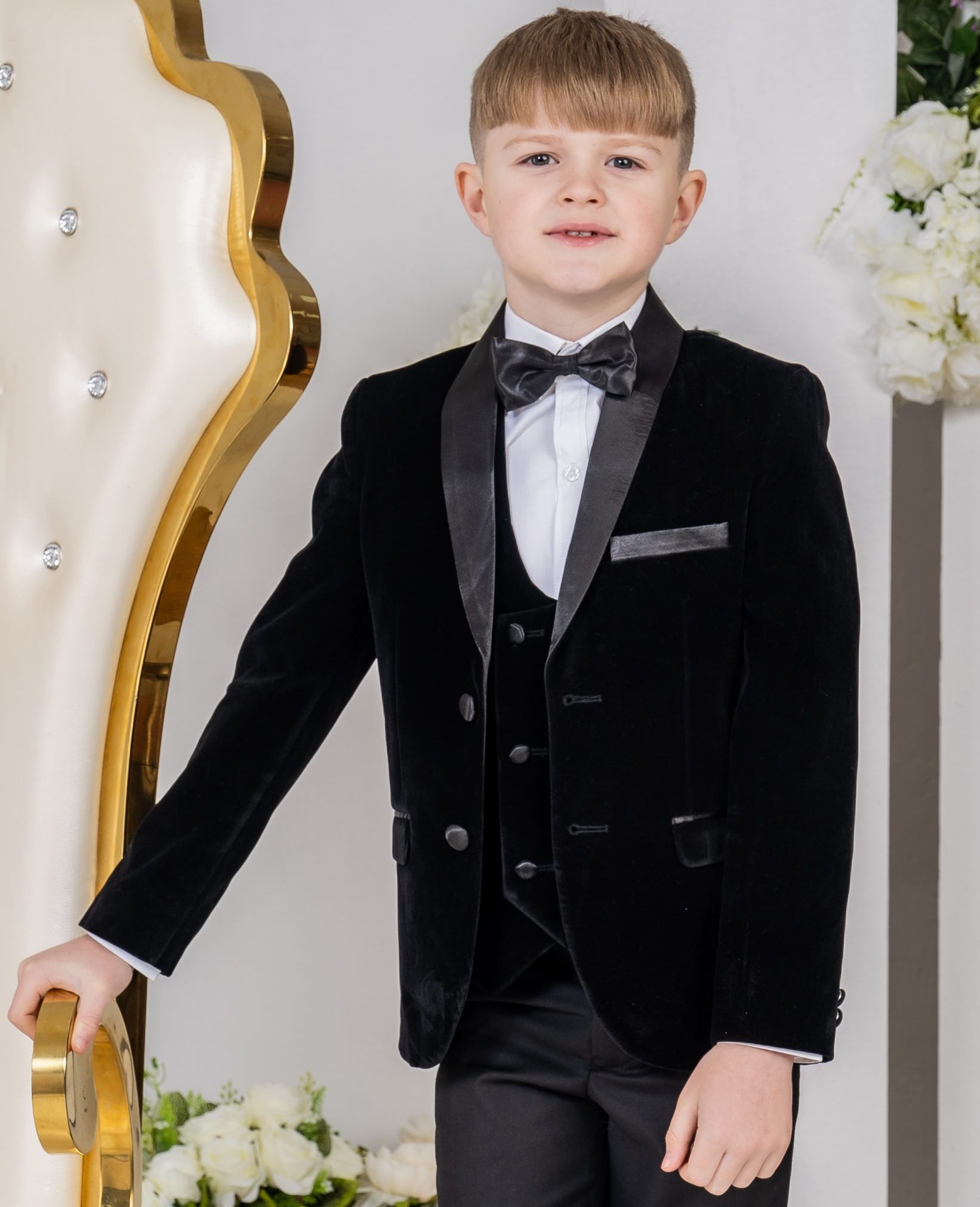 Boys 5 Pcs Set High Quality Formal Dress Children Suit Kids Fancy Red Tuxedo  ZG8 | eBay
