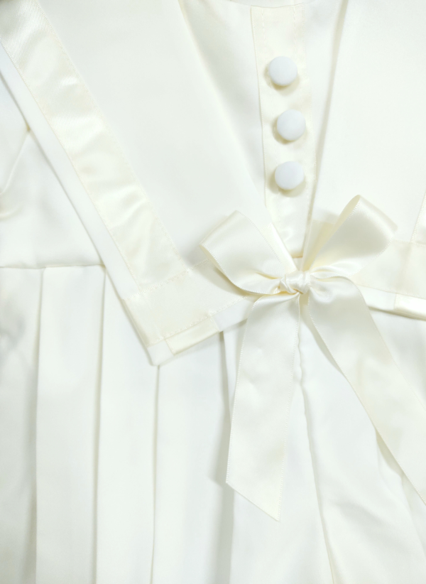 Baby Boys Suits Baby Boys Ivory Pleated Christening Romper