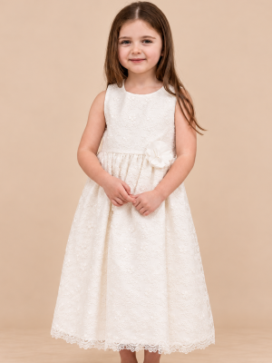 Girls Belle Dress in Ivory