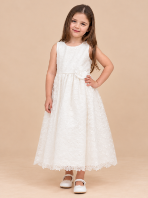 Girls Belle Dress in White