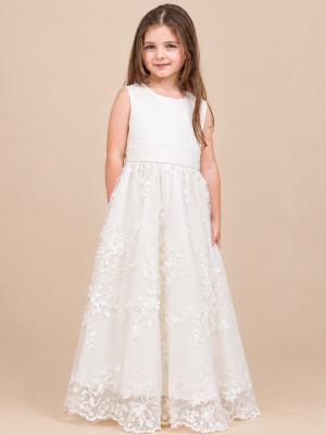 Girls Florence Dress in White