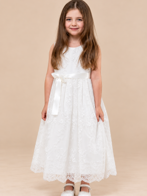 Girls White Isabella Dress