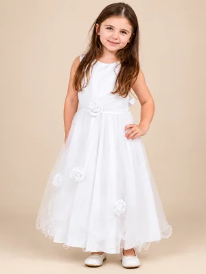 Girls Darcy Dress in White