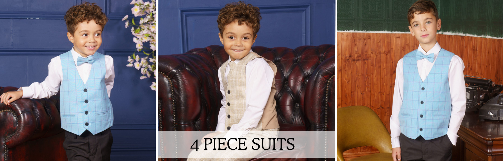 4 piece boys suits