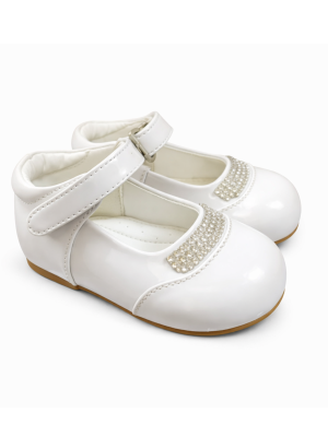 Early Steps Girls White Princess Shoe