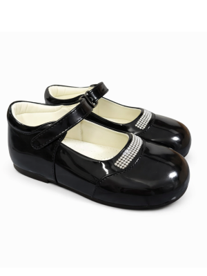 Early Steps Girls Black Princess Shoe