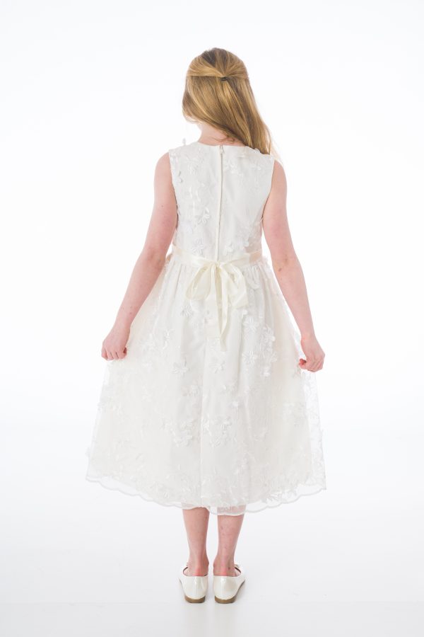 Girls Tilly Dress in Ivory - Image 6