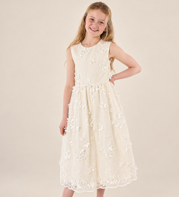 Girls Tilly Dress in Ivory