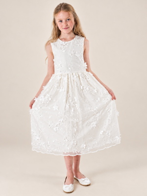 Girls Tilly Dress in White