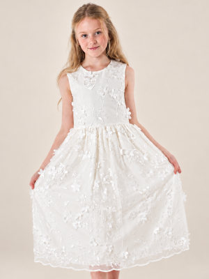 Girls Tilly Dress in White