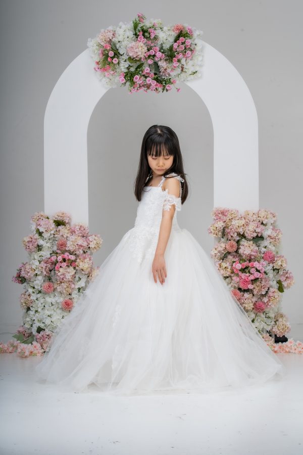 Communion Dresses Girls Crystal Ivory Hoop Dress