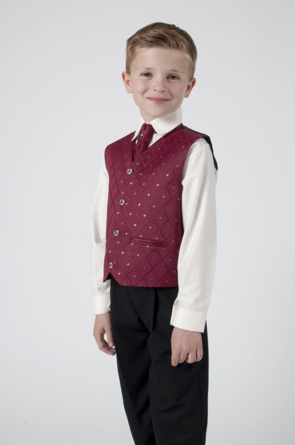 Baby Boys Suits Boys 4 piece Dobby/Black waistcoat suit, choice of 5 colours