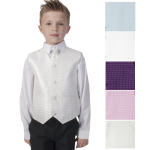 Baby Boys Suits Boys 4 piece Diamond/Black waistcoat suit, choice of 5 colours