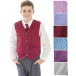 Baby Boys Suits Boys 4 piece Dobby/Grey waistcoat suit, choice of 5 colours