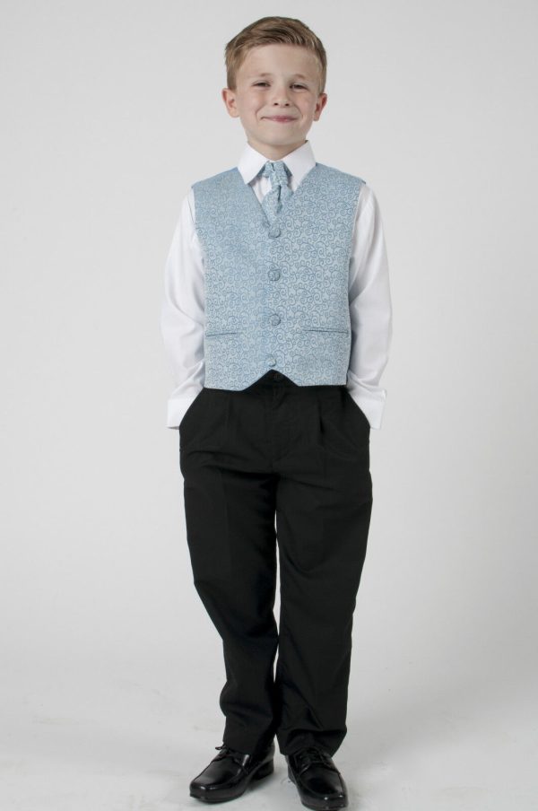 Baby Boys Suits Boys 4 piece swirl waistcoat suit, choice of 5 colours