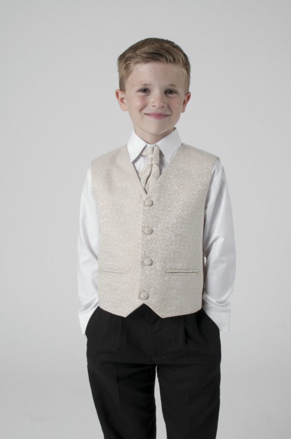 Baby Boys Suits Boys 4 piece swirl waistcoat suit, choice of 5 colours