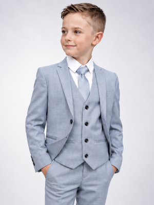 Baby Boys 5 Piece Light Blue Suit Milano Mayfair