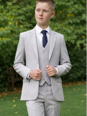 Boys 5 Piece Stone Suit